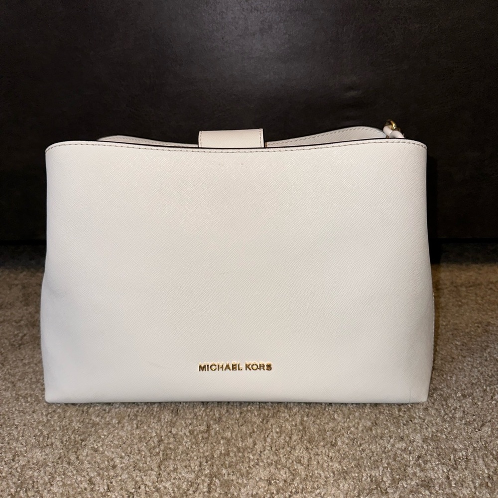Michael Kors White Shoulder Purse